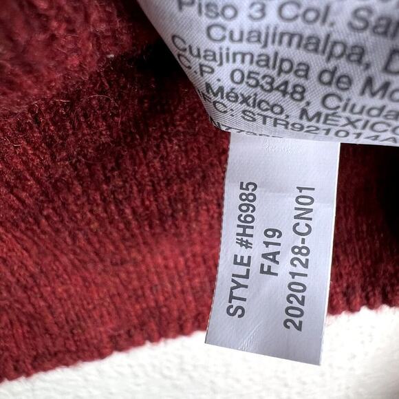 Madewell Faux Wrap Front Knit Pullover Sweater Heather Scarlet Red V-Neck SMALL - Picture 4 of 5